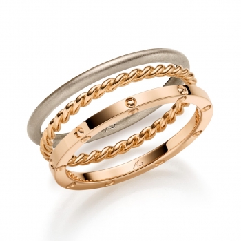 Sammelring in 585 Weißgold mit Mattierter Oberfläche: Ein Hauch von Minimalistischer Eleganz